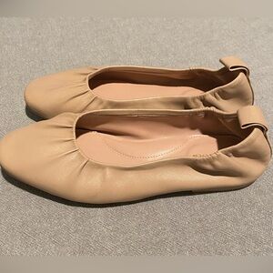 Cole Haan Nude Leather Ballet Flats